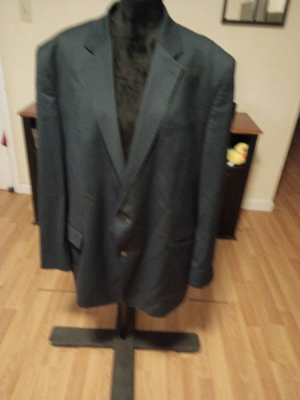 Haggar Dark Grey Blazer Sport Coat Jacket Men's Size 52 Long 52L Stretch